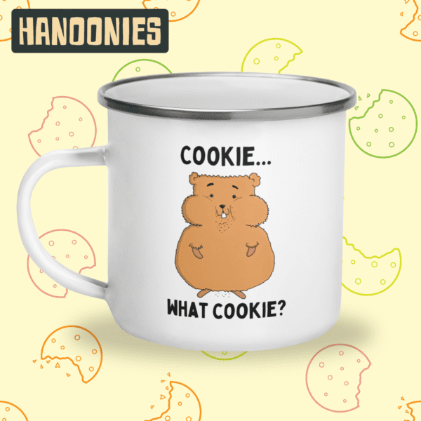 Sparky Enamel Mug - "Cookie... What Cookie?" | Hanoonies