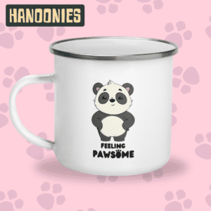Bindi Enamel Mug – "Feeling PawSome" | Hanoonies
