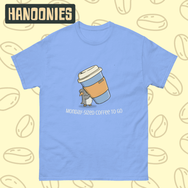 Finn T-Shirt – "Monday-Sized Coffee to Go" | Hanoonies