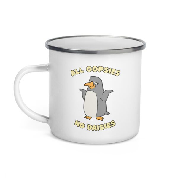 Finn Enamel Mug - "All Oopsies, No Daisies" | Hanoonies - Image 2
