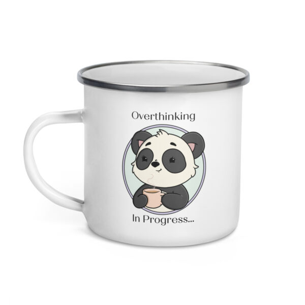 Bindi Enamel Mug - "Overthinking in Progress" - Image 3
