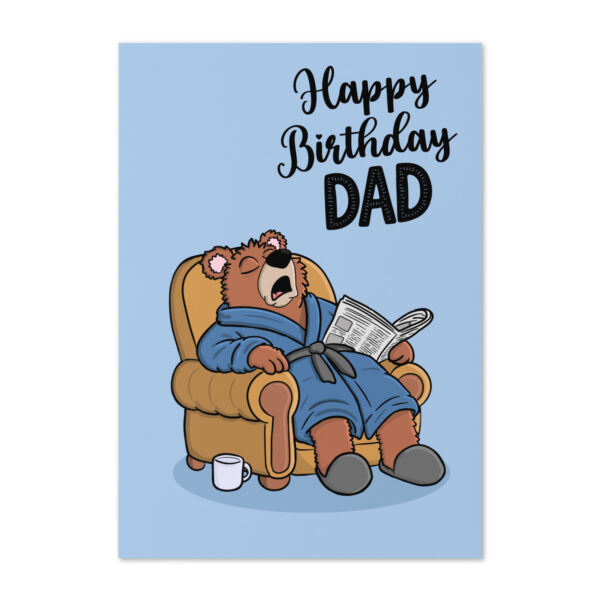 Dad Birthday Card - Sleeping Gus | Hanoonies - Image 2