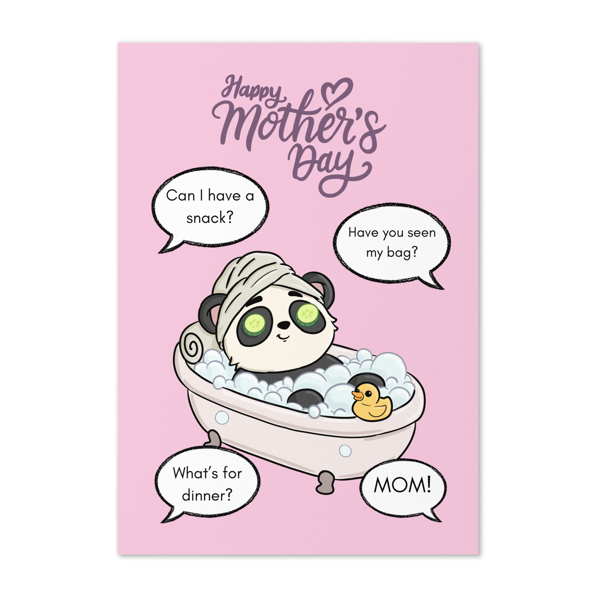 Mother's Day Card - Bindi Bathtime | Hanoonies - Image 2