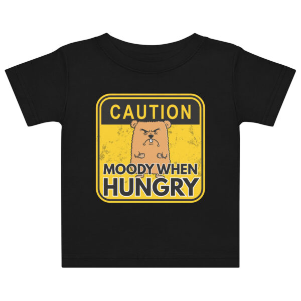 Sparky Baby T-Shirt - "Caution! Moody When Hungry" - Image 2